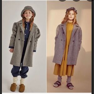 Stylish Houndstooth Double-Breasted Coat